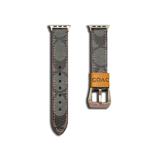 Læder Coach Apple Watch Band Sort-YHK244221710