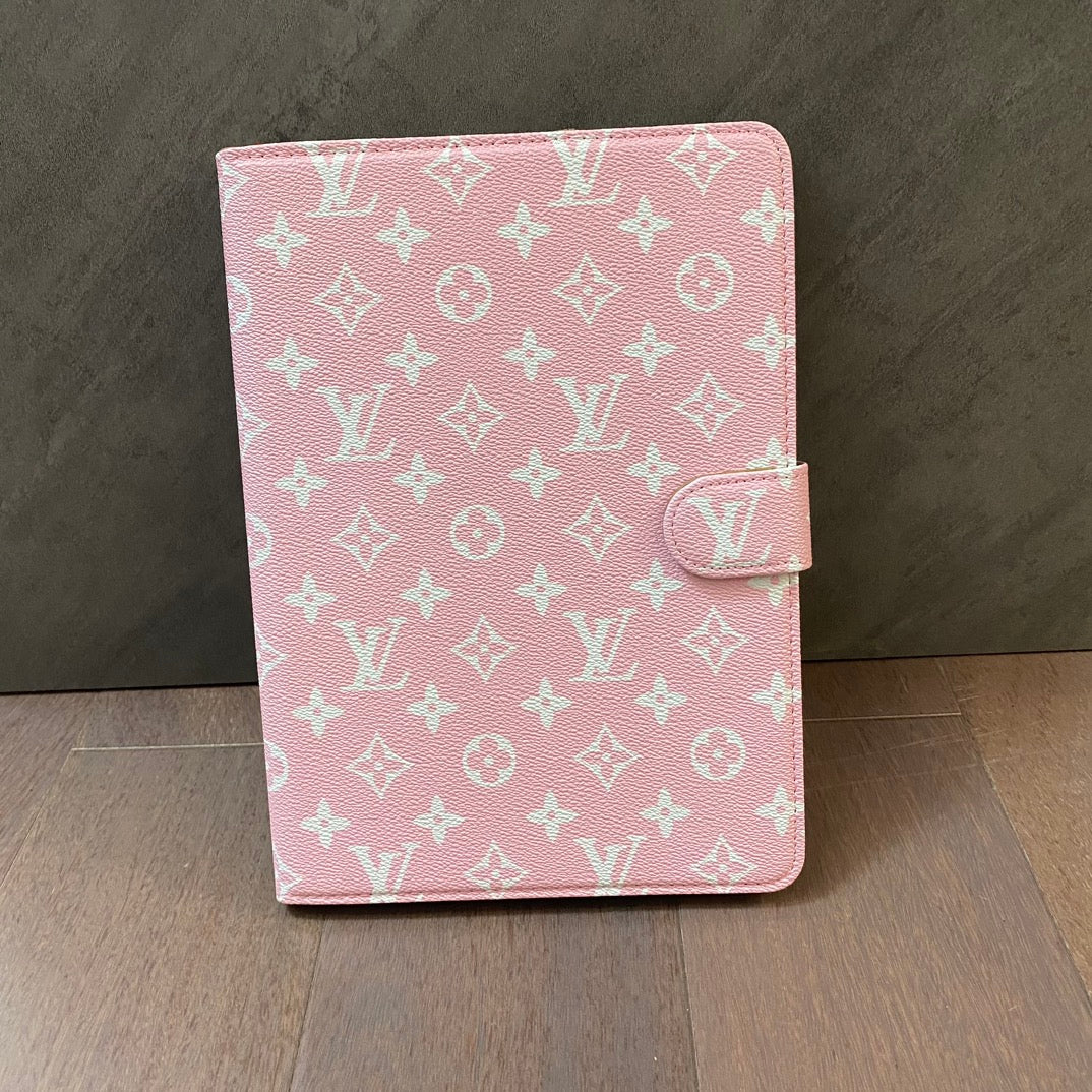 Luksus lærred monogram læder frisk sommer tema mønster Apple iPad cover