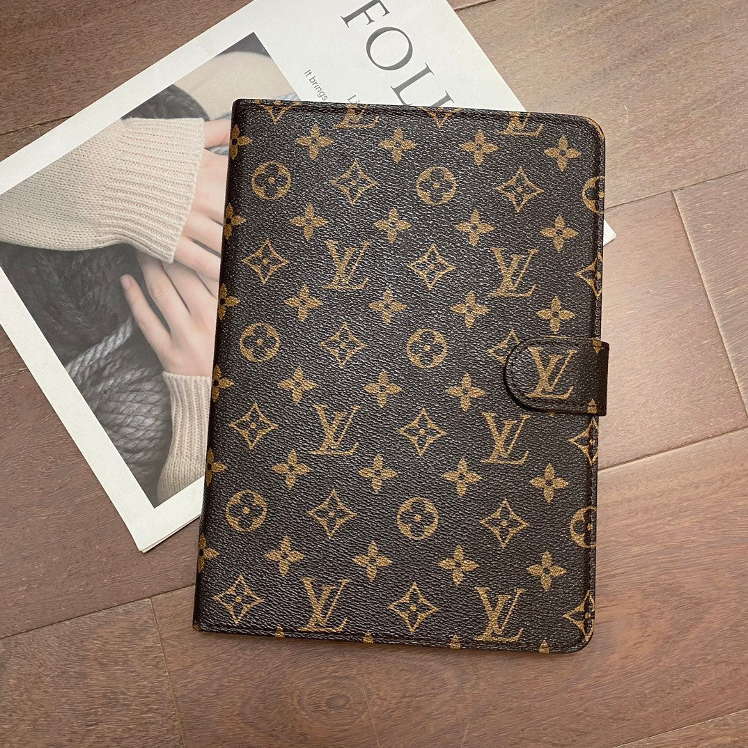 Luksus lærred monogram læder frisk sommer tema mønster Apple iPad cover