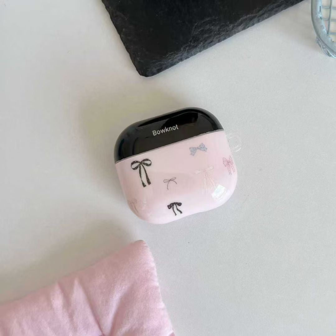 Pink Bow AirPods Case with Ribbon Charm