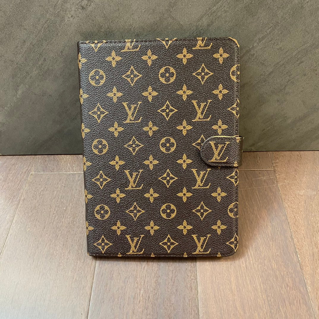Luksus lærred monogram læder frisk sommer tema mønster Apple iPad cover